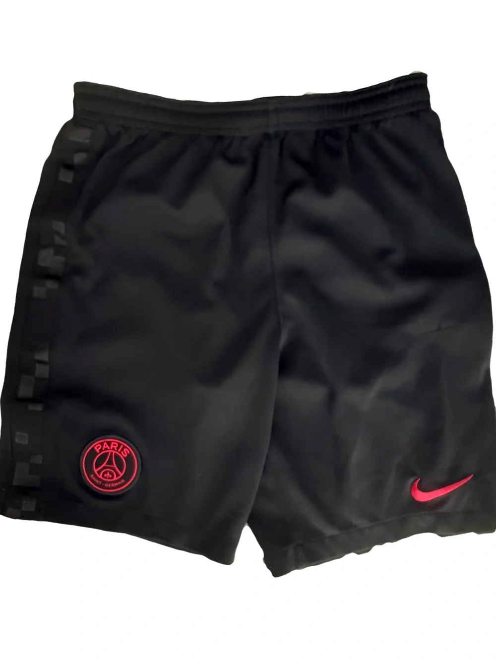 Paris Saint-Germain (PSG) Youth Soccer Shorts - Black & Red